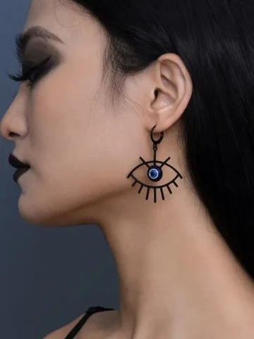 Women Creative Geometric Gothic Diablo Evil Eye Earrings